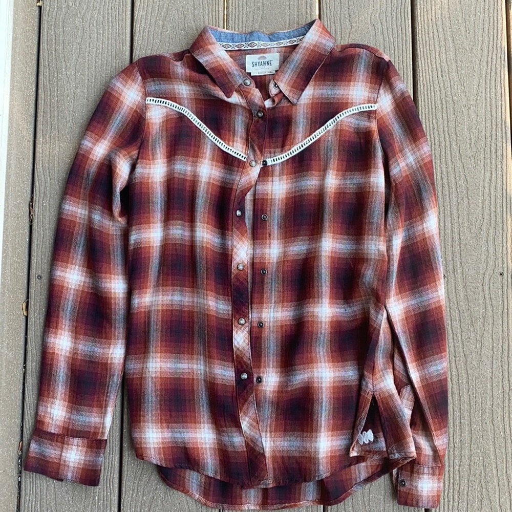 Shyanne Red Pearl Snap Flannel